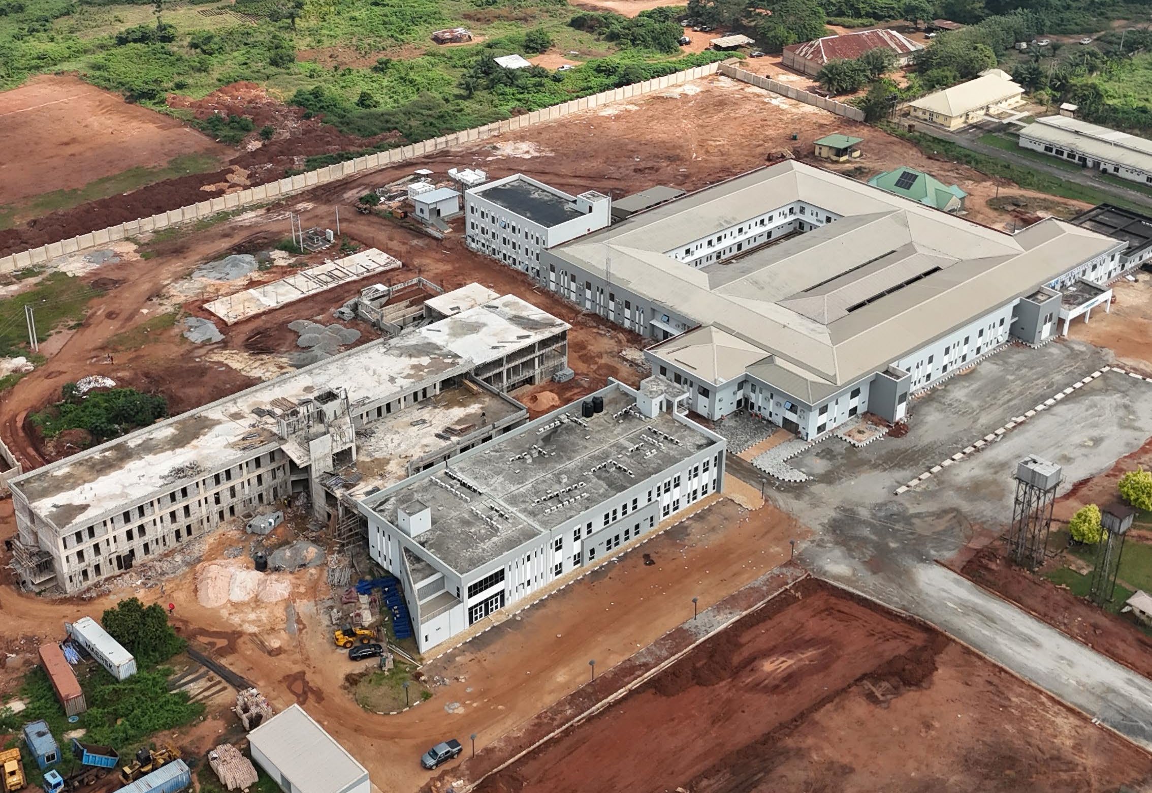 Aerial view of the Stella Obasanjo Hospital campus in Benin City