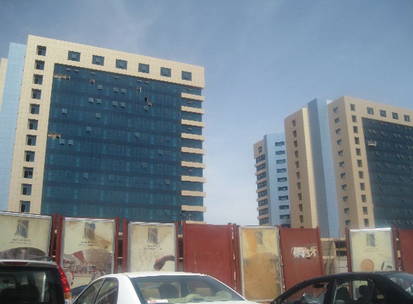 Al Waha Towers standing completed in Khartoum